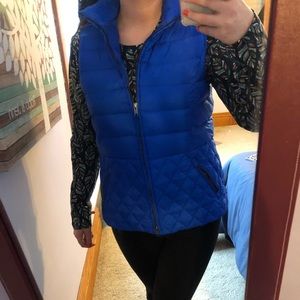 Blue Talbots puffer vest